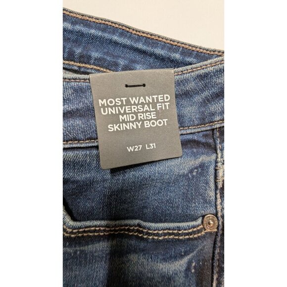 Silver Jeans Co. Most Wanted Universal Fit Mid Rise Skinny Boot Jeans W27L31 NWT - Picture 5 of 12